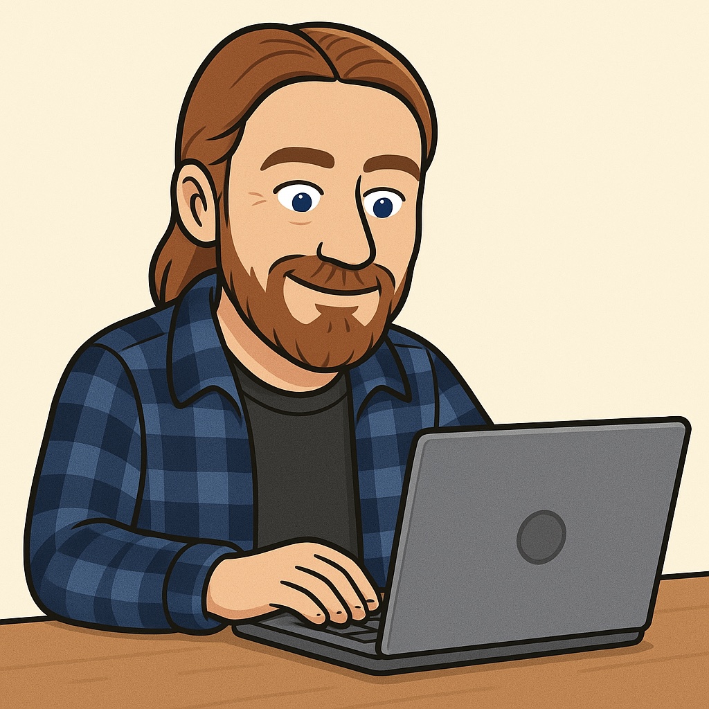 Cartoon Ralph using a computer
